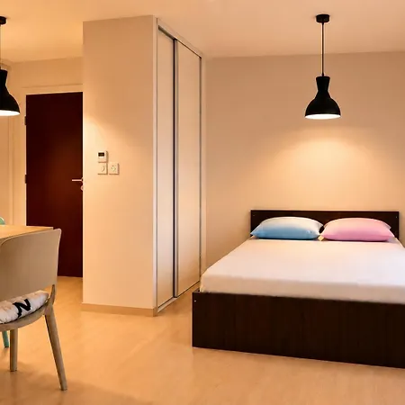 Bright Studio With Balcony, Tram 17, Gaillard, Geneva Apartamento