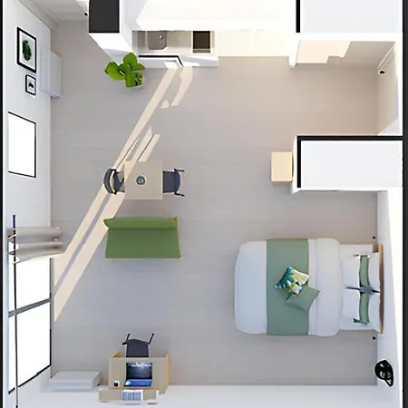 Bright Studio With Balcony, Tram 17, Gaillard, Geneva